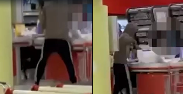 Ρυblikohet VIDEO e grαbitjes së suρermarketit me kallashnikov në Kavajë