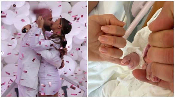 Duke mbajtur vajzën në krahë, Kiara Tito publikon foton e Luiz Ejllit me vogëlushen pak pas ardhjes së saj në jetë