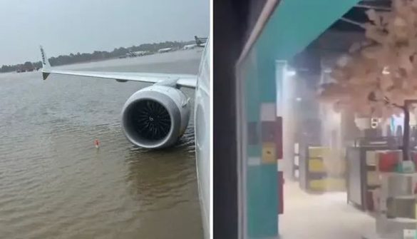 ‘Ç mendet’ moti/ Stuhia pushton aeroportin, avionët bllokohen për shkak të përmbytjes së pistës(Video)