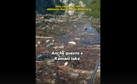Ndotje masive në liqenin e Komanit, influencerja e njohur italiane publikon videon që po bën xhiron e rrjetit