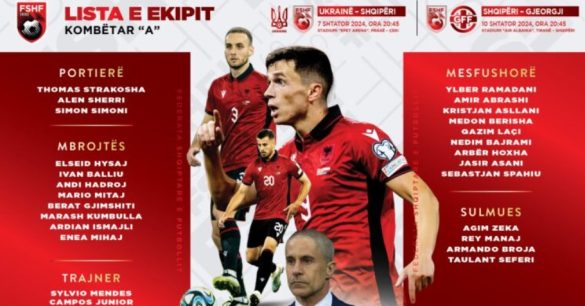 UEFA Nations League/ Trajneri Silvinjo publikon listën me emrat e 24 lojtarëve të ftuar për dy ndeshjet ndaj Ukrainës dhe Gjeorgjisë