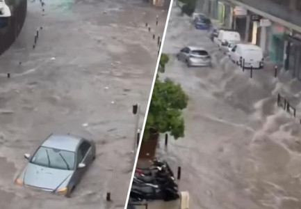 Moti i keq ‘bën kërdinë’, pas Italisë, stuhitë godasin dhe Francën, rrugët kthehen në lumenj (Video)