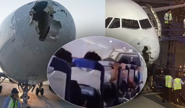 Panik në ajër, avioni goditet nga breshëri dhe përplaset me një zog pas turbulencave