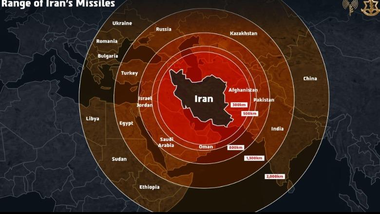 ‘Kërcënim global’, IDF publikon hartën që tregon se deri ku arrijnë raketat e Iranit, rrezja e veprimit ‘prek’ edhe Shqipërinë
