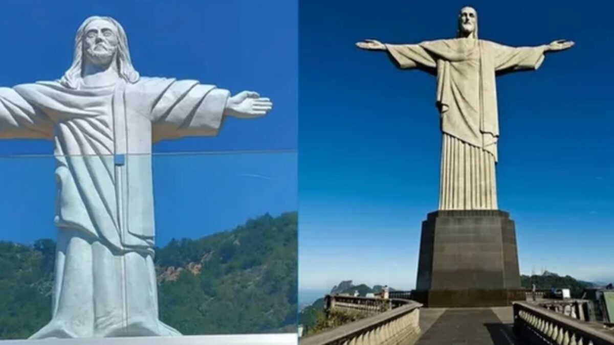 “Paskan bërë aeropIan”/ Statuja e Jezusit në malet e Tropojës ndez debat: Cilësia e punimit shumë e dobët