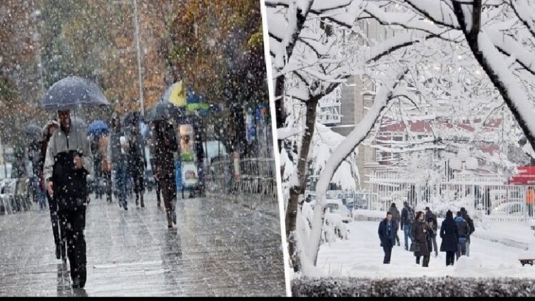 Moti bën kthesën drastike sot, rrebeshe shiu në të gjithë territorin dhe borë, ja çfarë pritet të ndodhë