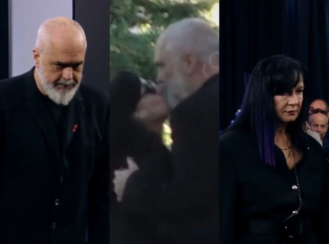 VIDEOLAJM/ Puthje në publik, Rama dhe Linda kapen ‘mat’ në lamtumirën e Fatos Nanos!