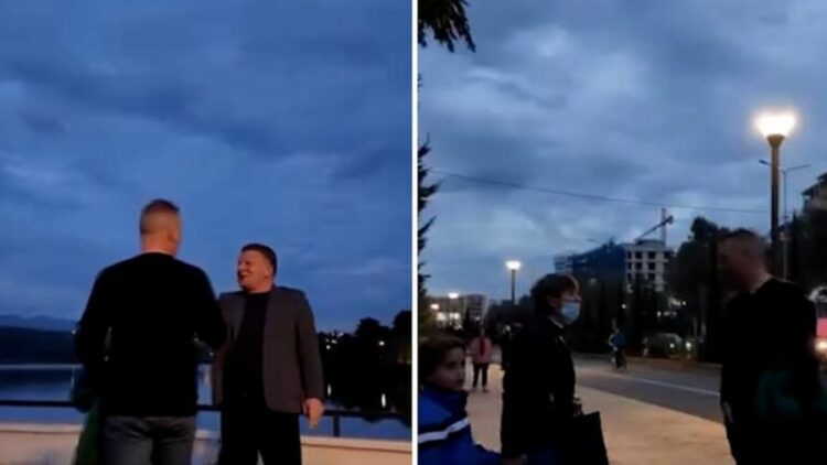 “Kujdes se do t’ju kapë polici”, momente pikante nga fushata e Florjan Binajt në Tiranë (Video)