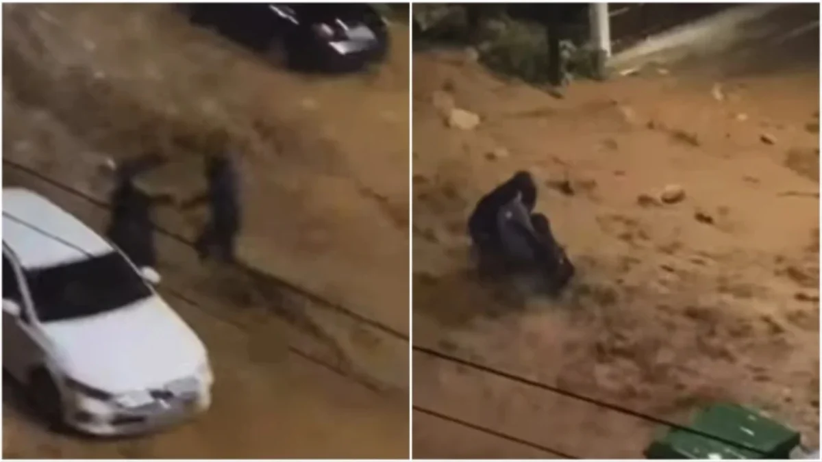 E FRIKSHME! Përmbytje KAOTIKE në Athinë, gruaja shpëtohet në minutën e fundit nga rrebeshet (VIDEO)