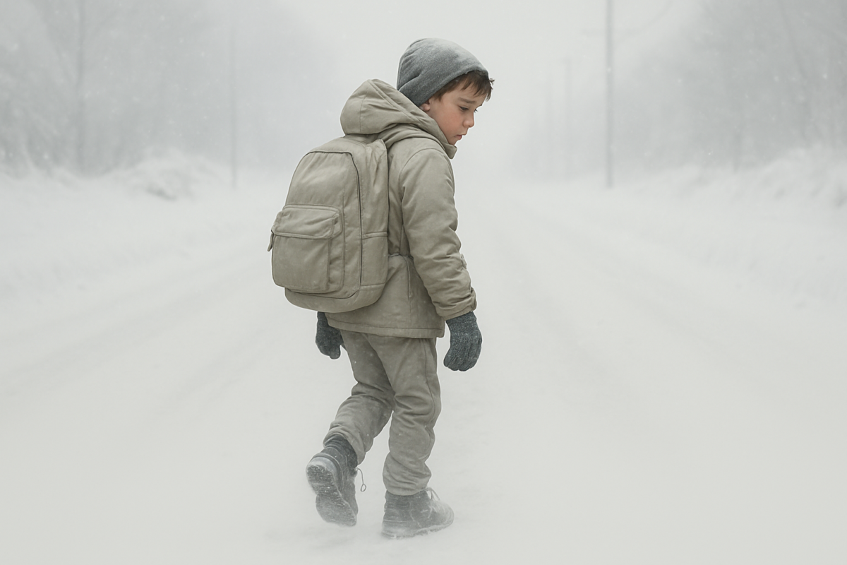 Shoferi e zbriti nga autobusi se s’kishte biletë, 11-vjeçari ecën 6 km në borë