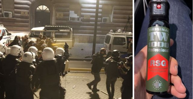 FOTOLAJM/ Berisha akuzoi policinë se përdori helm kundër arinjve, ja spraji me piper me të cilën u qëlluan protestuesit