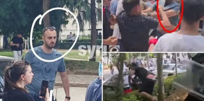EMRI/ Shefi i krìmeve të komisariatit numër 1 qëlloi me grushte protestuesin e mitur (Video)